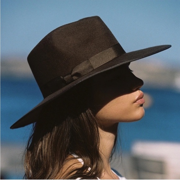 Lack Of Color Accessories - Lack Of Color Wide Brim Fedora in Dark Brown